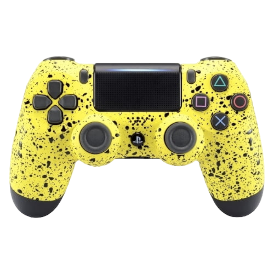 clever ps4 yellow paint controller 01