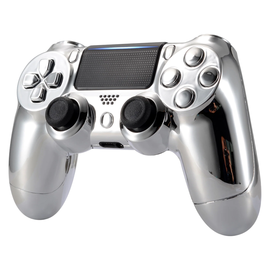 clever ps4 full chrome silver controller 02