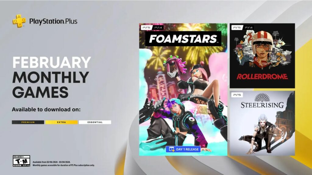 PS Plus games februari: February: Foamstars, Rollerdrome, Steelrising